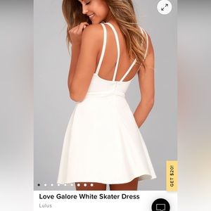 Lulus Love Galore White Skater Dress